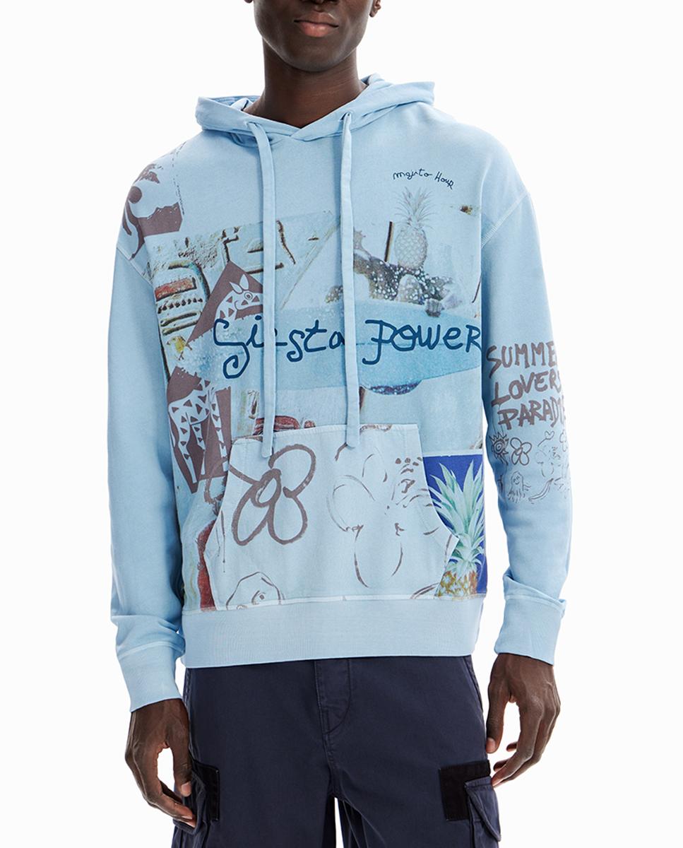 Imagen 0 de Sudadera capucha collage de hombre