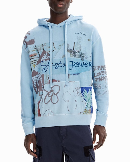 Imagen 0 de Sudadera capucha collage de hombre