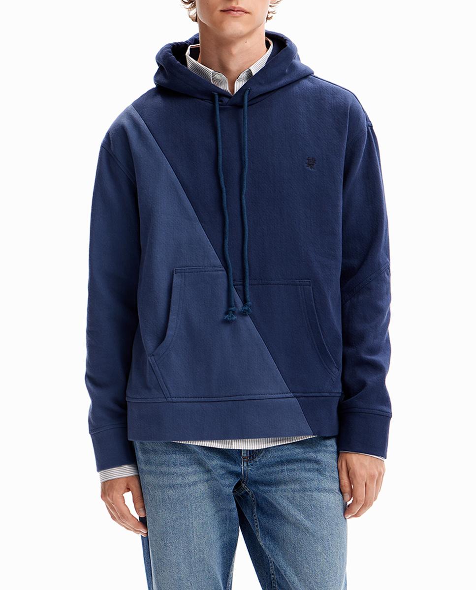 Imagen 0 de Sudadera bicolor capucha