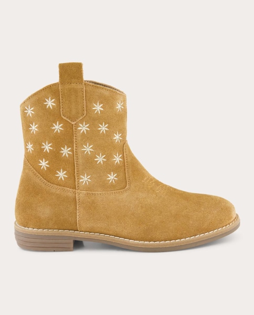 Imagen 0 de Botín cowboy de niña en serraje bordado