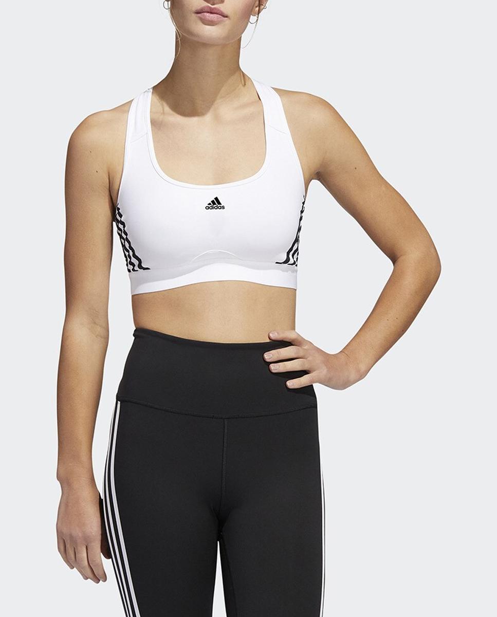 Imagen 0 de Top de mujer Powerreact Training Medium-Support 3 bandas adidas