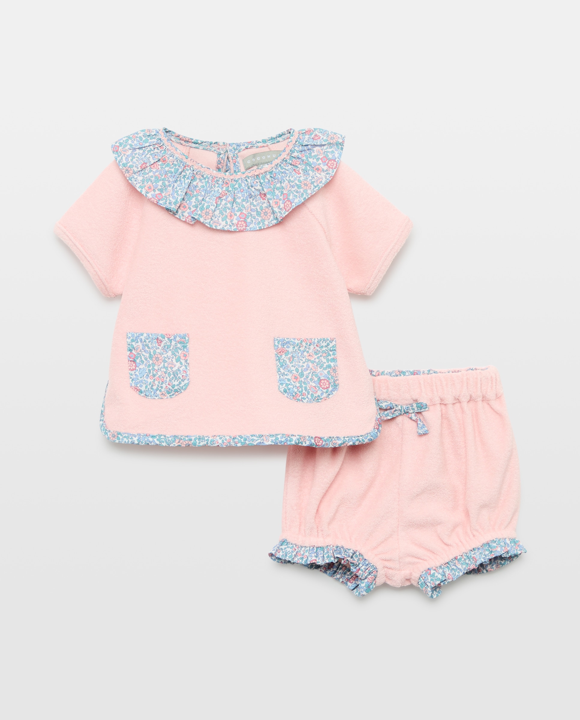 Imagen 0 de Conjunto de dos piezas de bebé niña con capucha y bolsillos