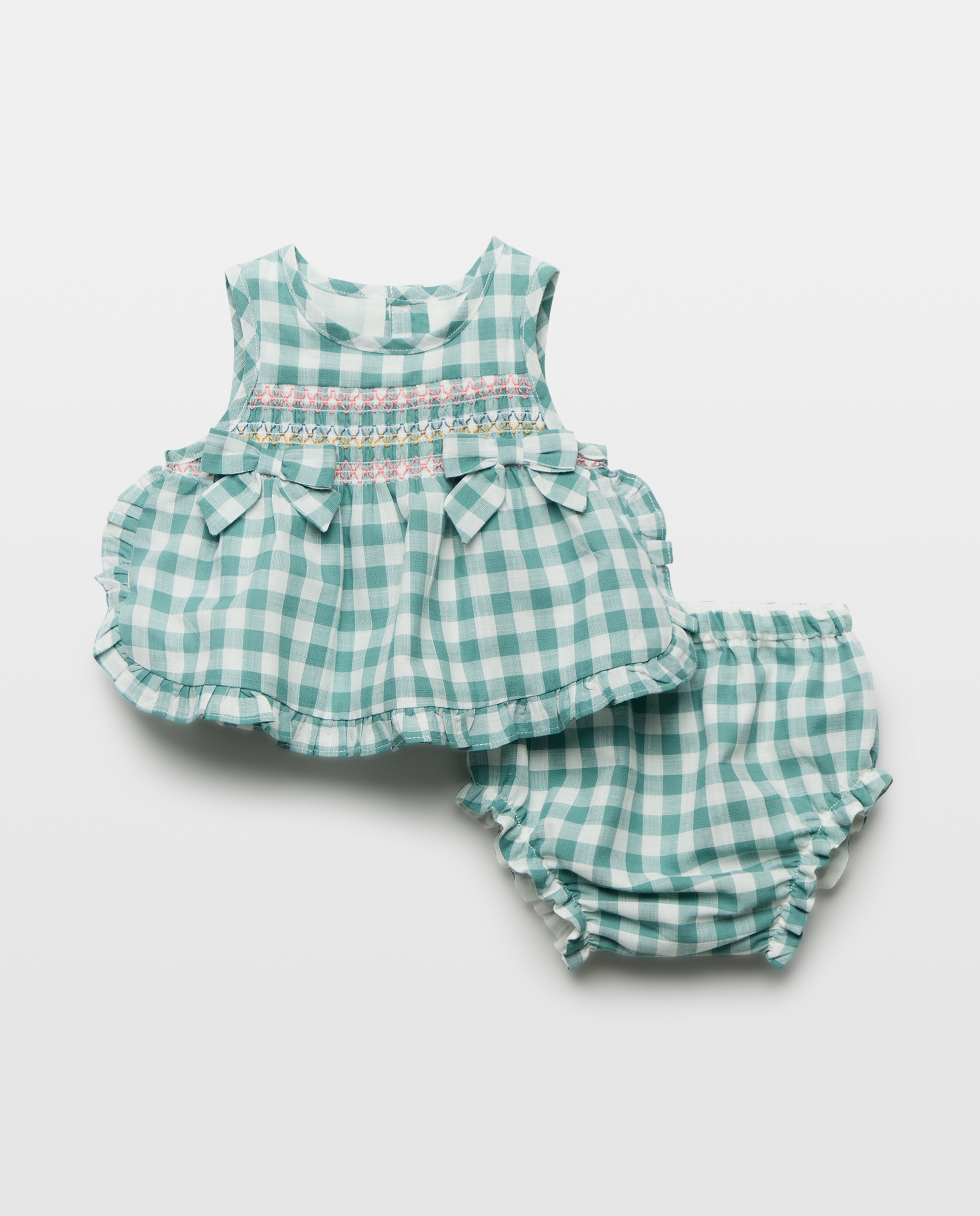 Imagen 0 de Conjunto sin mangas de dos piezas vichy de bebé