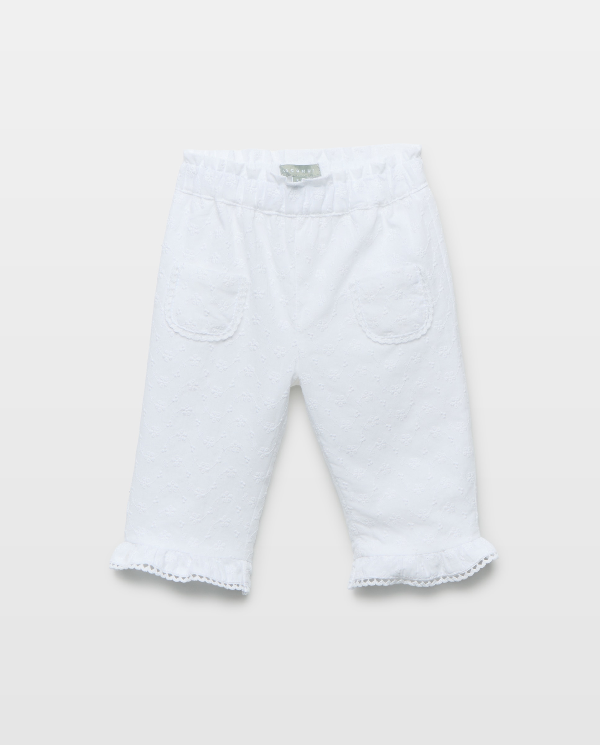 Imagen 0 de Pantalón largo con bolsillo y volante en bajo de bebé