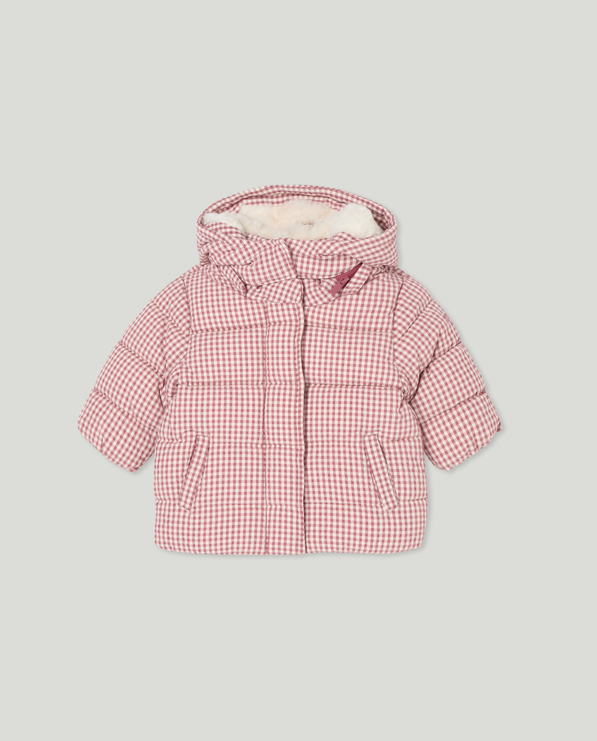Imagen 0 de Parka de bebé con capucha desmontable, de pelo largo