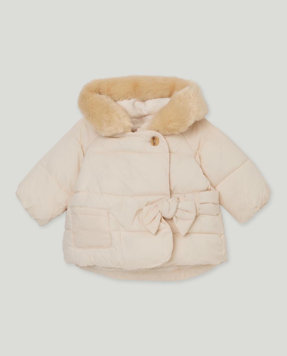 Imagen 0 de Parka nylon con lazo superior y bolsillo de bebé niña