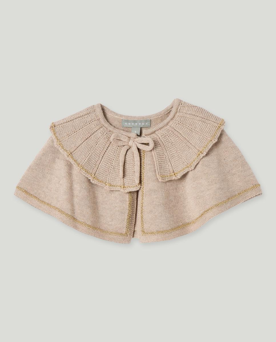 Capa con volante hondas y lazo con lurex de bebé niña — oferta en Primeriti