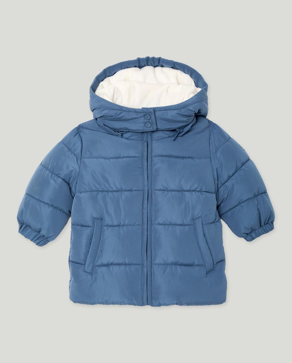 Imagen 0 de Parka de bebé, de microfibra con capucha y bolsillo lateral