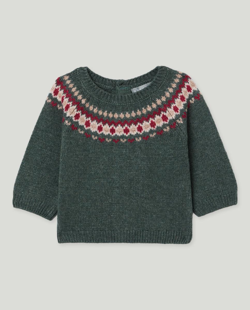 Imagen 0 de Jersey liso con greca de bebé niño