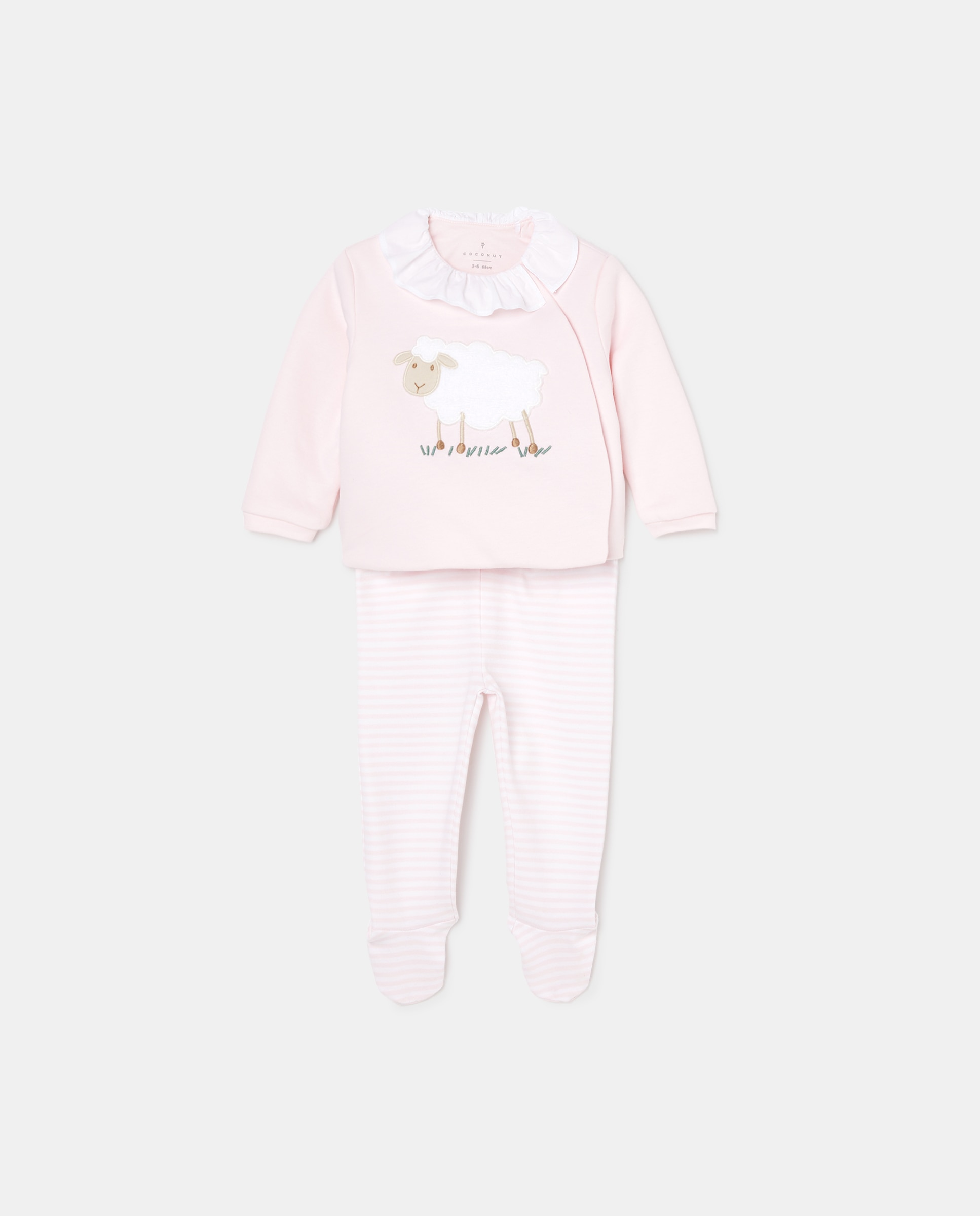 Imagen 0 de Conjunto de bebé niña de interlock de dos piezas