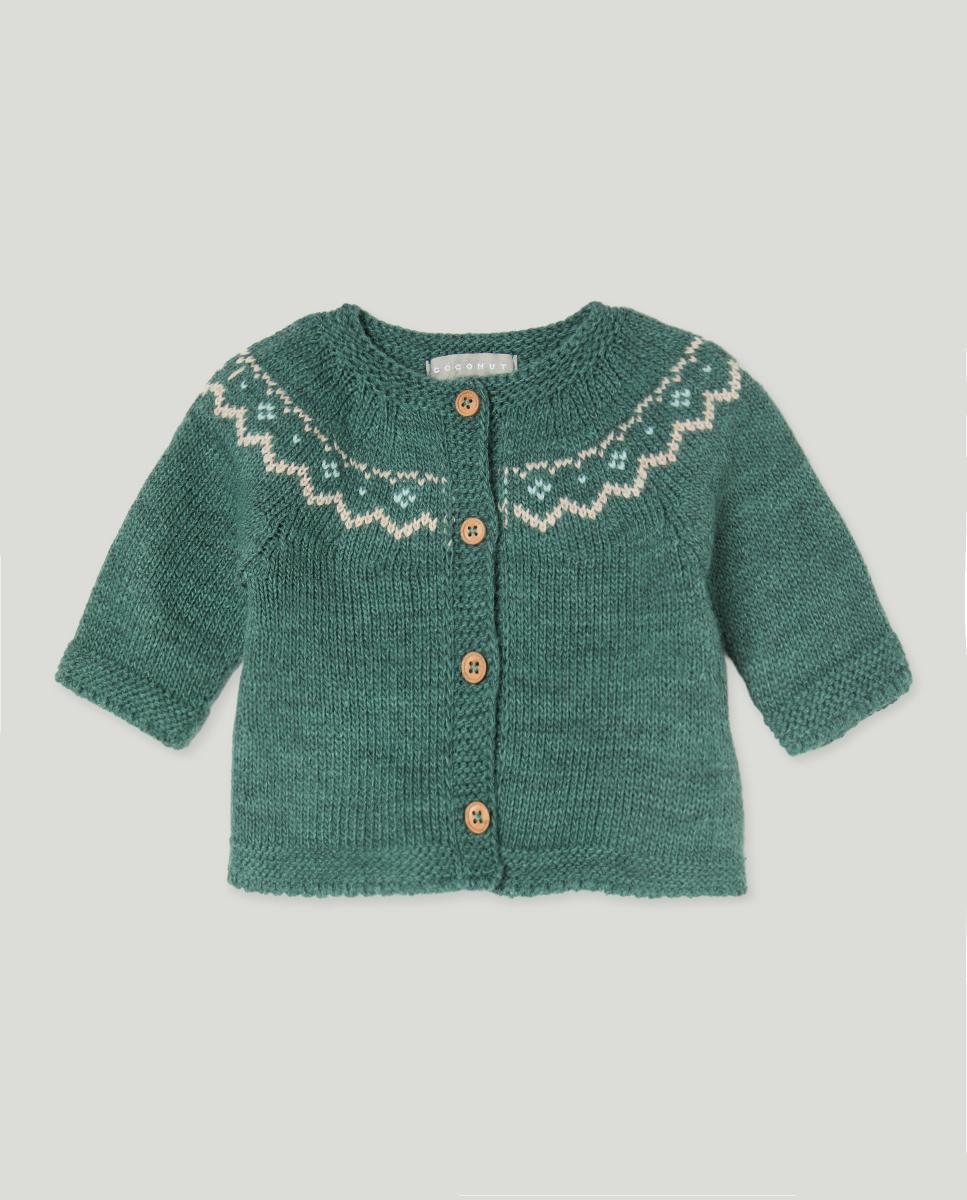 Imagen 0 de Chaqueta tricot con fantasía greca de bebé