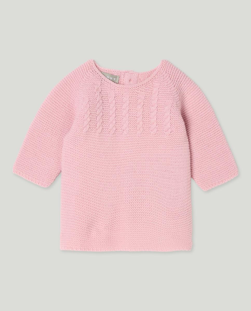 Imagen 0 de Jersey tricot cuello caja con ochos en canesú de bebé