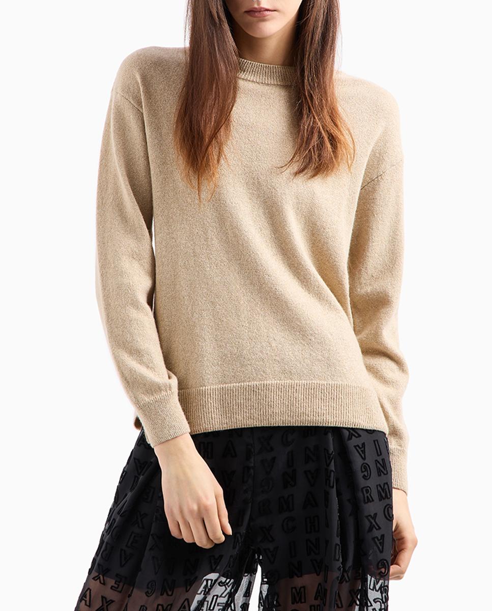 Imagen 0 de Jersey de mujer de cuello caja y manga larga con lurex