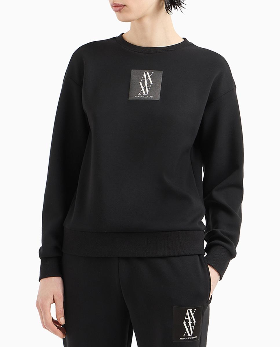 Imagen 0 de Sudadera de mujer box logo en scuba de viscosa
