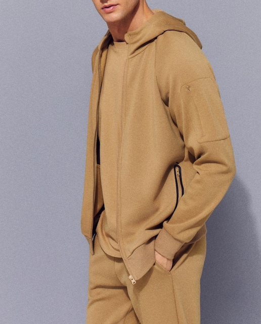 Imagen 0 de Sudadera abierta de viscosa con capucha de Sportcasual para hombre Boomerang