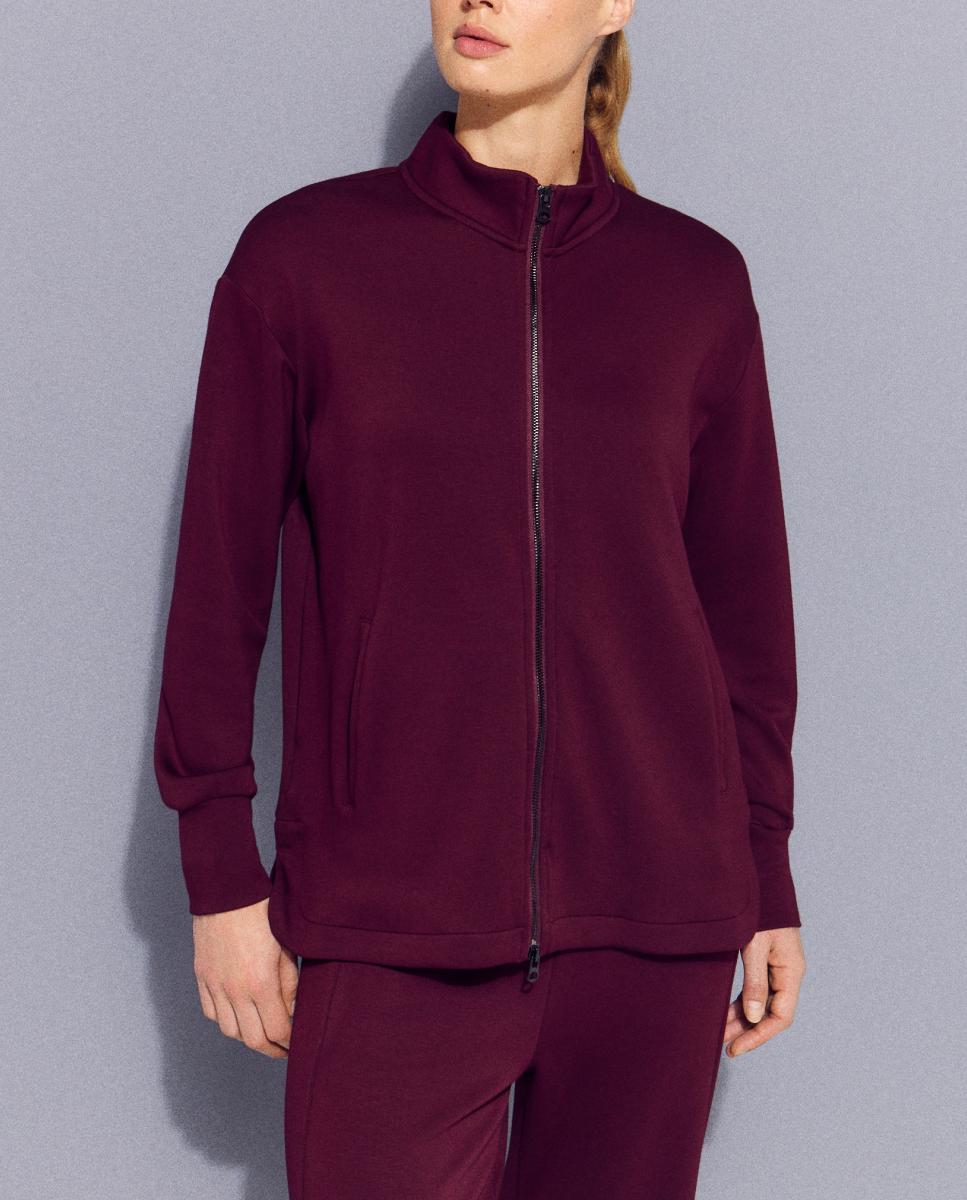 Imagen 0 de Sudadera abierta viscosa con capucha Sportcasual de mujer Boomerang