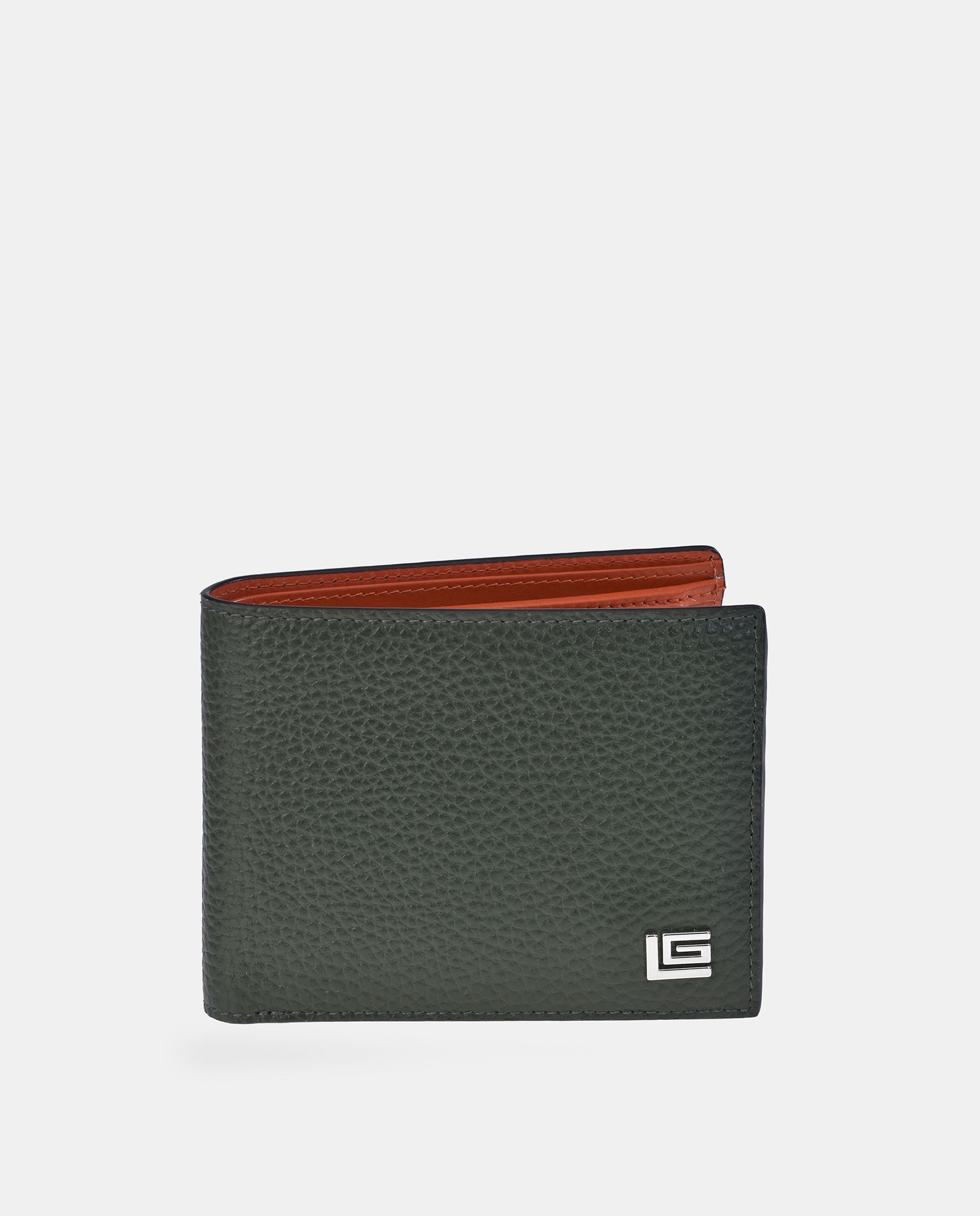 Imagen 0 de Cartera Americano hombre Guy Laroche con monedero interior en piel color gris/rojo