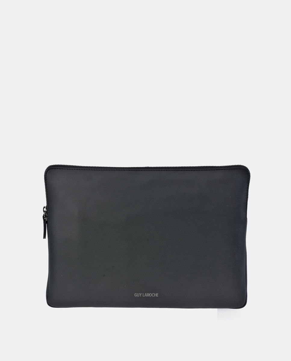 Imagen 0 de Cartera de mano Guy Laroche con cremallera en piel color negro