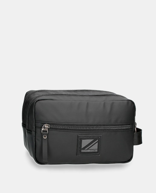 Imagen 0 de Neceser Straps en negro con dos compartimentos