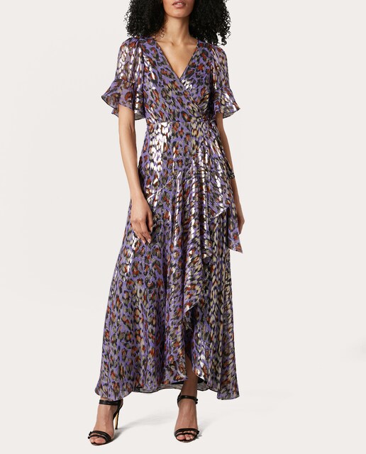 Imagen 0 de Vestido largo de seda estampado