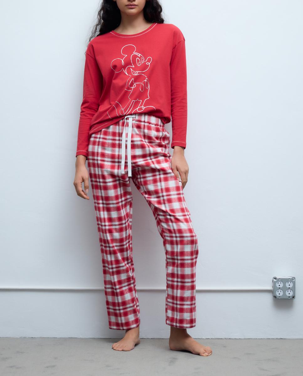 Imagen 0 de Pantalón de pijama de mujer largo estampado cuadros