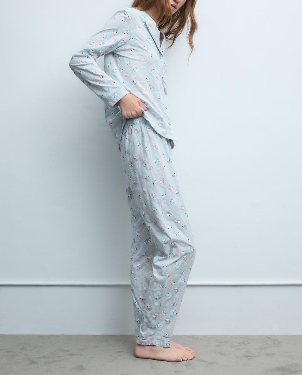 Imagen 0 de Pijama completo de mujer Snoopy corazones