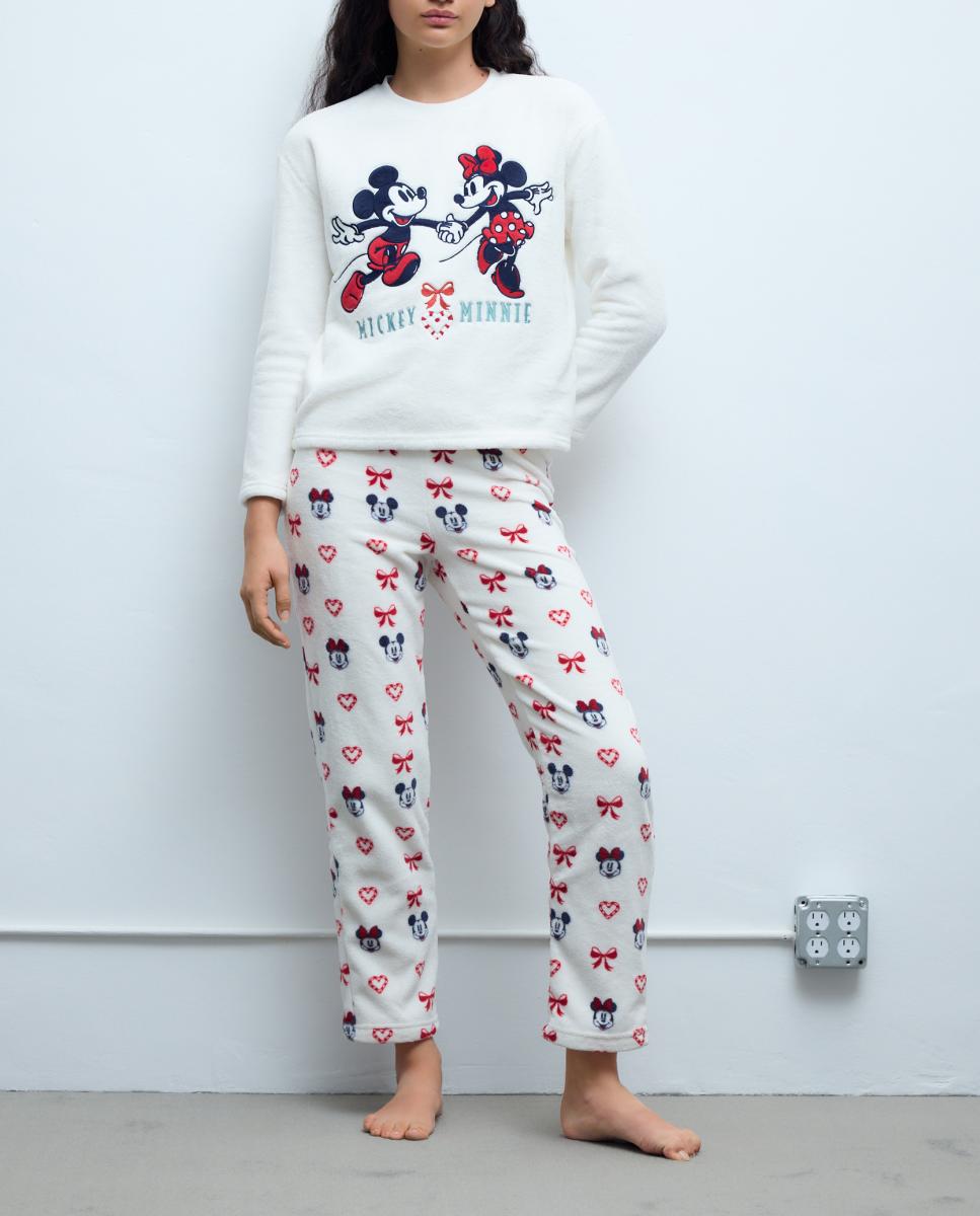 Imagen 0 de Pijama completo de mujer estampado Mickey y Minnie