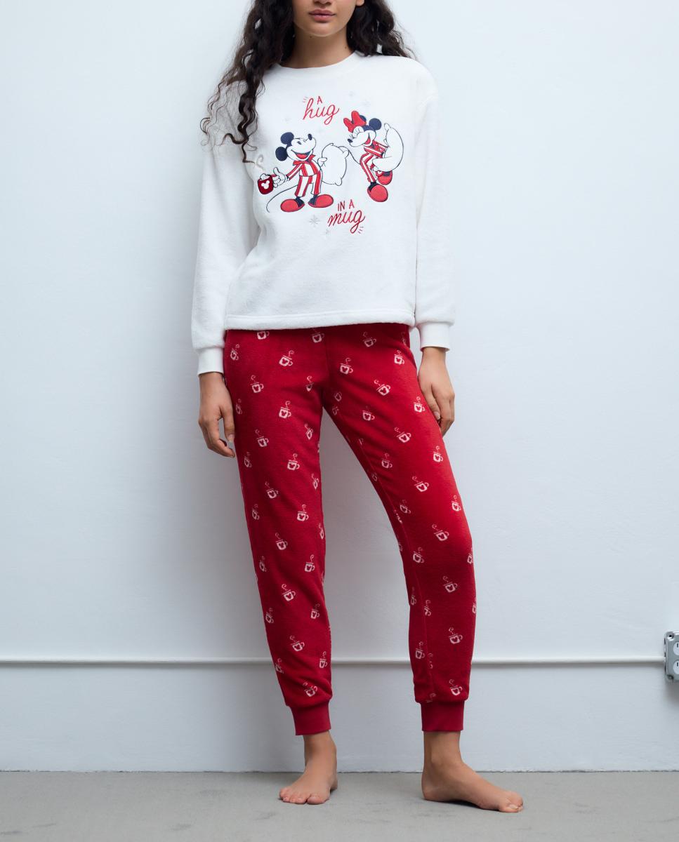 Imagen 0 de Pijama completo de mujer Mickey y Minnie Hug