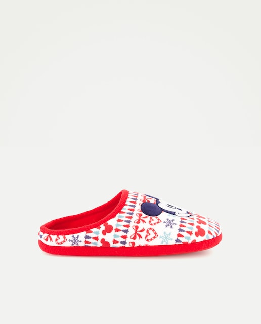 Imagen 0 de Zapatillas de casa de mujer estampado Mickey grecas