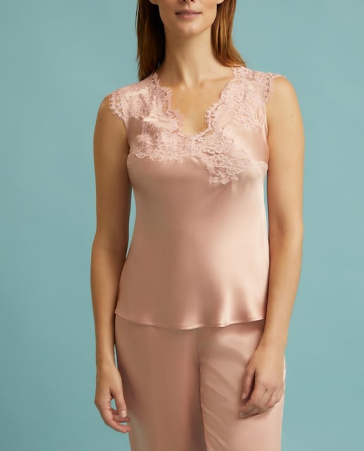Imagen 0 de Top de seda con tirantes regulables