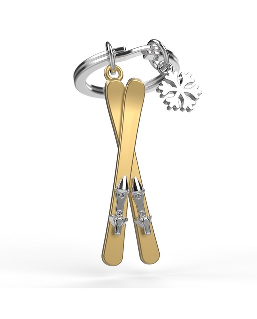 Imagen 0 de Llavero Metalmorphose esquis con colgante de copo de nieve