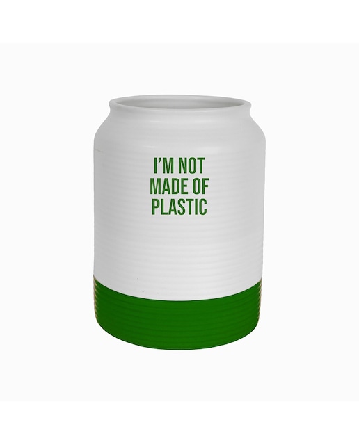 Imagen 0 de Jarron Fisura im not made of plastic verde