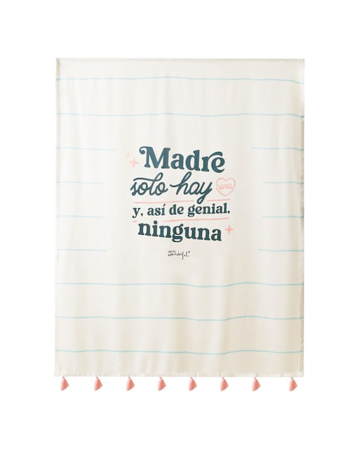 Imagen 0 de Manta fina Mr. Wonderful: Madre solo hay una y, así de genial, ¡ninguna!