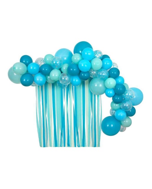 Imagen 0 de Kit Meri Meri de globos y serpentinas azules