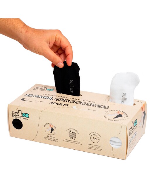 Imagen 0 de Caja Dosificadora Calcetines Pulliez Adulto Blanco-Negro Talla 36-46