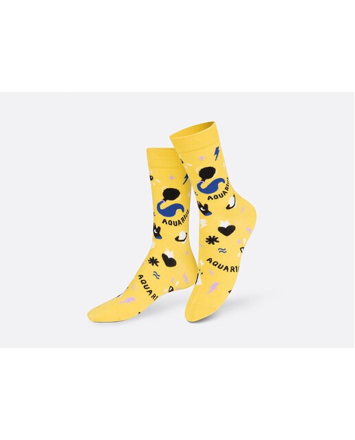Imagen 0 de Calcetines Eat My Socks Zodiaco Acuario Talla Única Amarillo