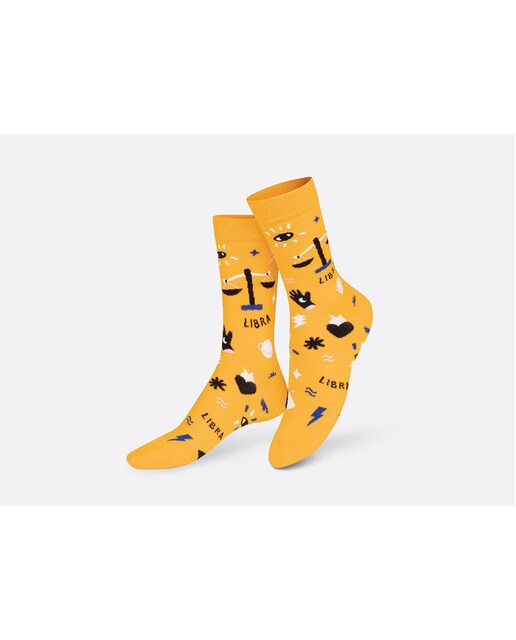 Imagen 0 de Calcetines Eat My Socks Zodiaco Libra Talla Única Amarillo