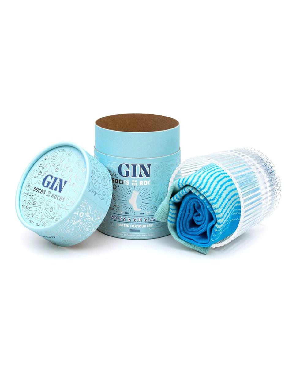 Imagen 0 de Vaso de gin con calcetines a juego de Suck UK Azul