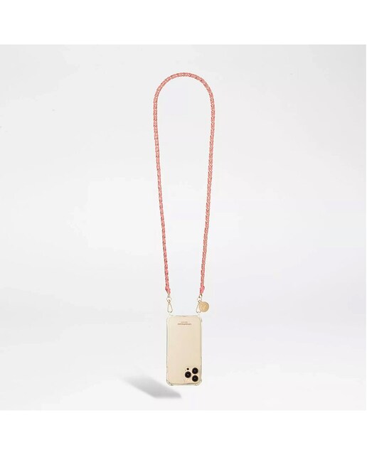 Imagen 0 de Cadena de bisutería Lou La Coque Française con mosquetones dorados 120 cm delargo de resina ultrarresistente Rose Doré