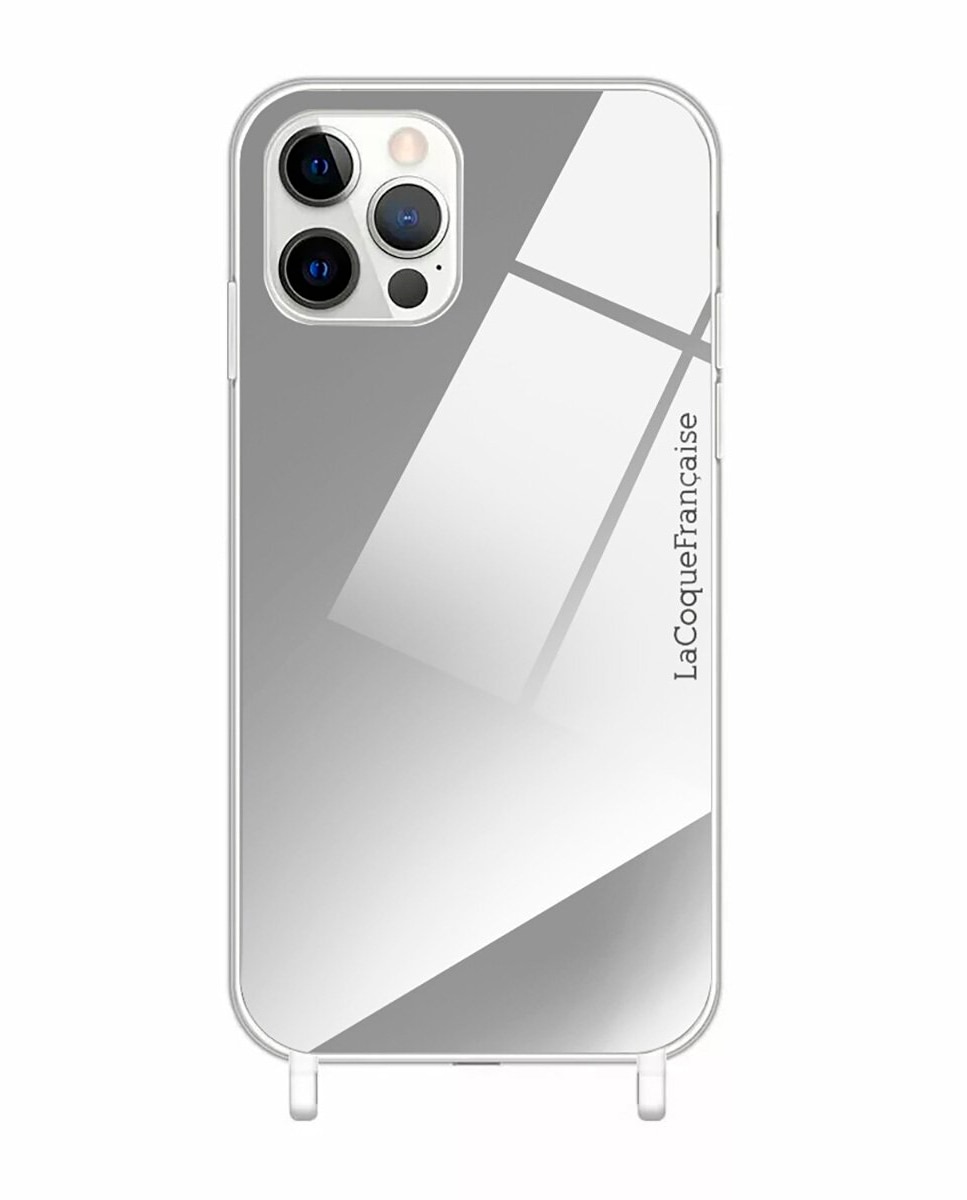 Imagen 0 de Funda La Coque Française de espejo antichoque para iPhone 14 Pro con anillos de silicona transparentes