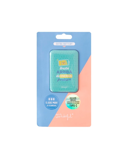 Imagen 0 de Power Bank Tipo C Mr Wonderful 5.000 mAh Tipo C Energia