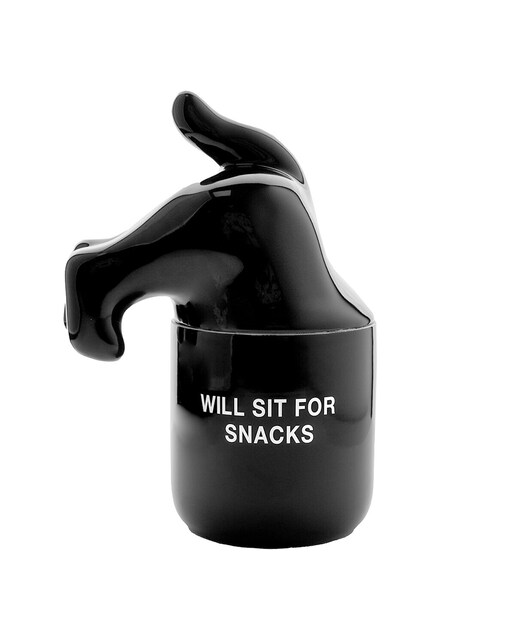 Imagen 0 de Bote de premios Fisura will sit for snacks negro
