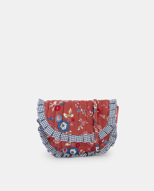 Imagen 0 de Bolso bandolera acolchado volante aop flor cretona de niña