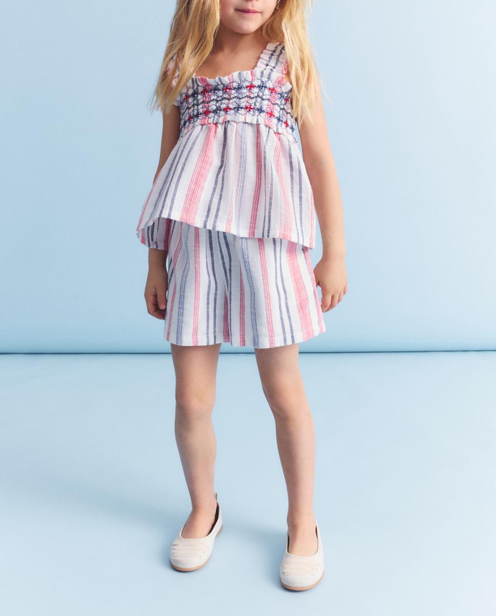 Imagen 0 de Short con rayas lurex de niña