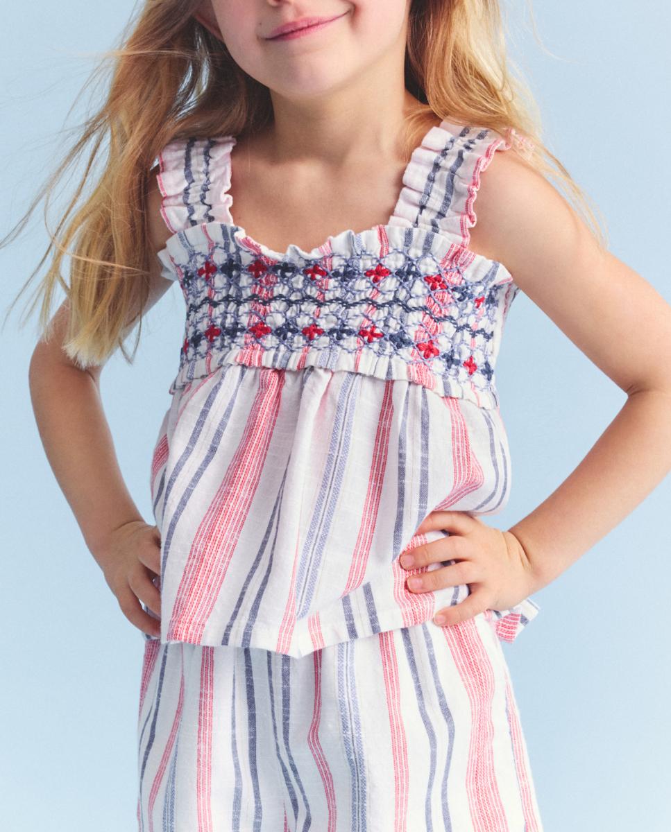 Imagen 0 de Top con rayas lurex de niña