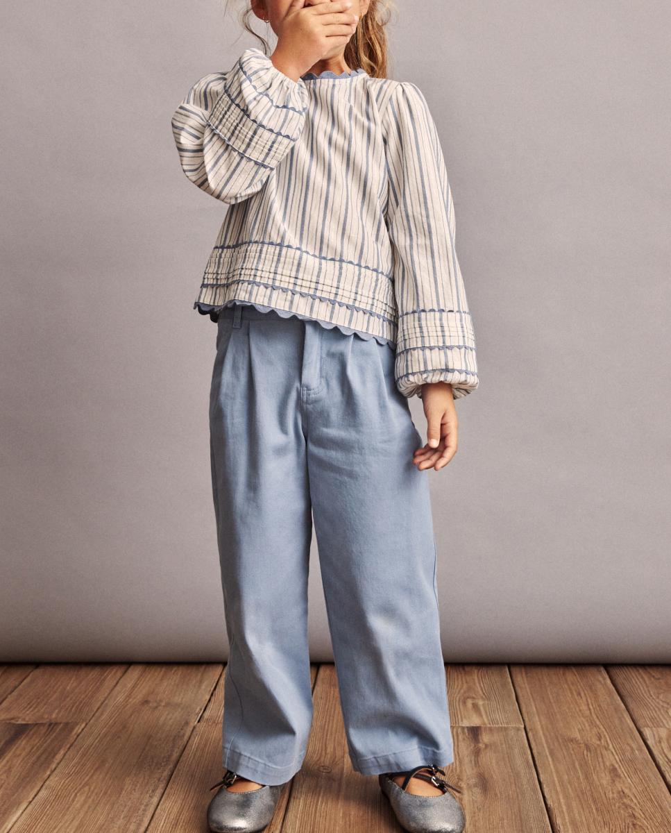Imagen 0 de Pantalón sarga pinzas cintura goma espalda de niña