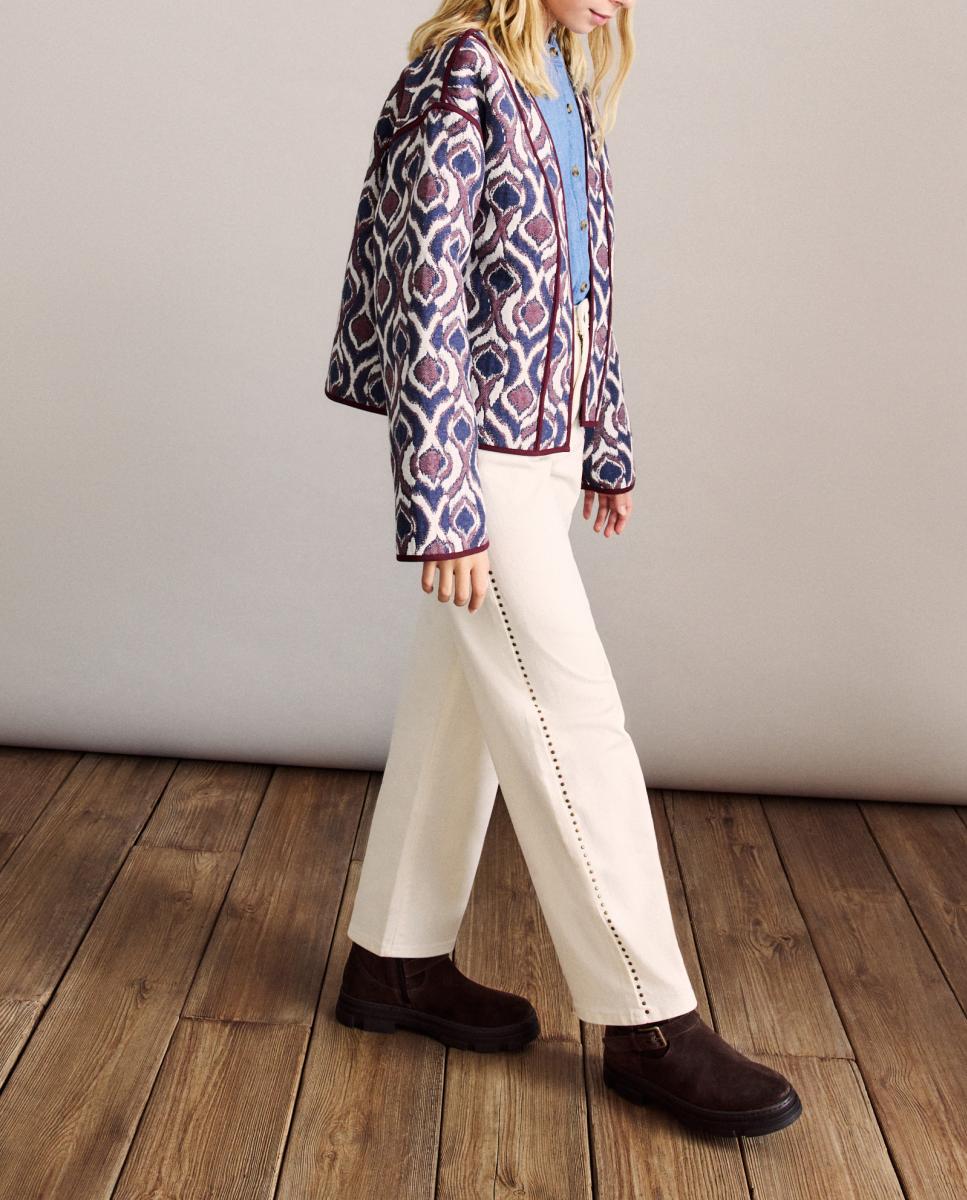Imagen 0 de Pantalón denim con tachas de niña
