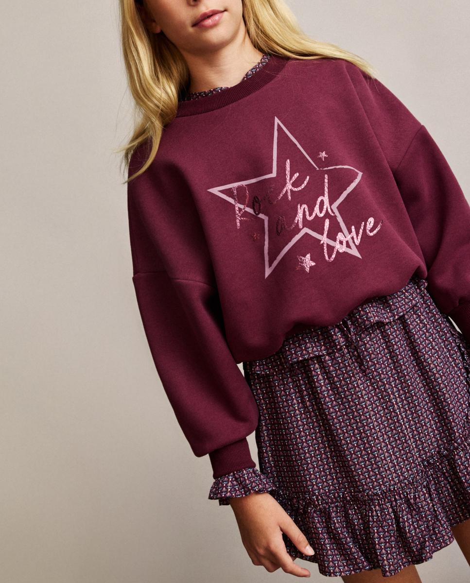 Imagen 0 de Sudadera oversize foil de niña