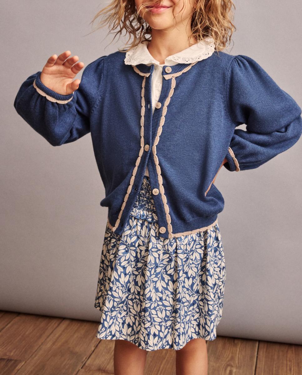 Imagen 0 de Chaqueta básica contrastes bicolor de niña