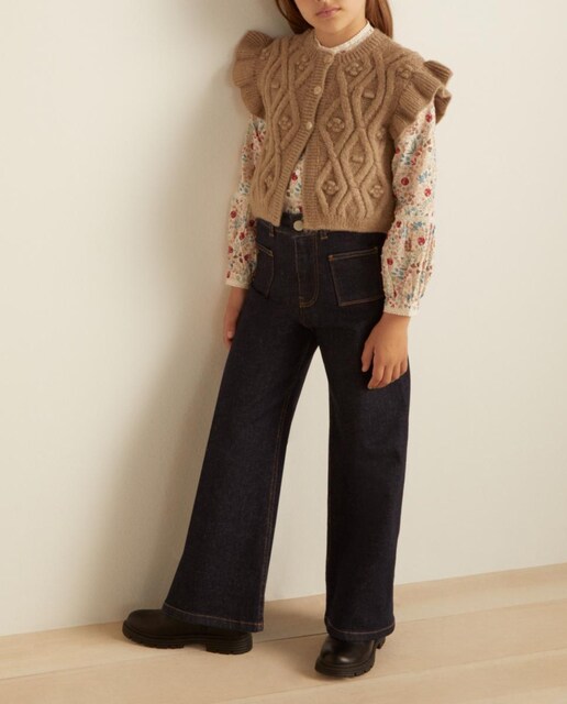 Imagen 0 de Chaleco de niña punto abierto